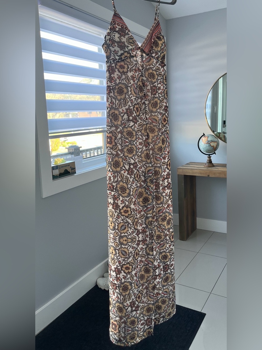 Guess Floral jumpsuit in Beige, Brown and Cream Tones